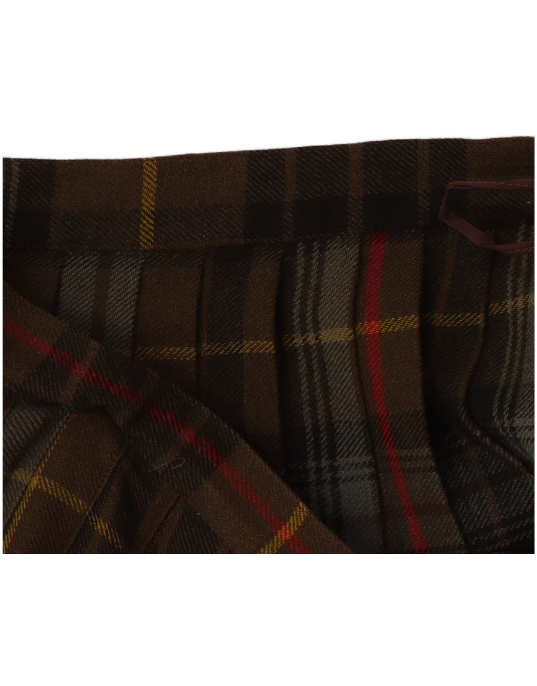 ВИНТАЖНАЯ женская юбка с запахом W28 в клетку цвета хаки среднего размера