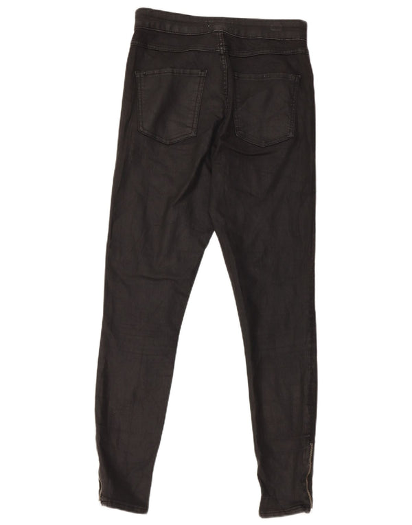 Женские повседневные вощеные брюки Zara EU 38, маленькие W28 L26, черные