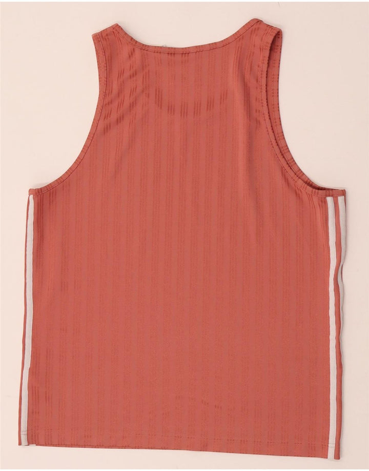 Мужской жилет Adidas средней длины из полиэстера в оранжевую полоску