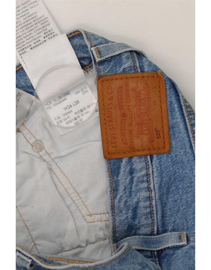 Женские прямые джинсы Levi's 501 W26 L28 синие, хлопок