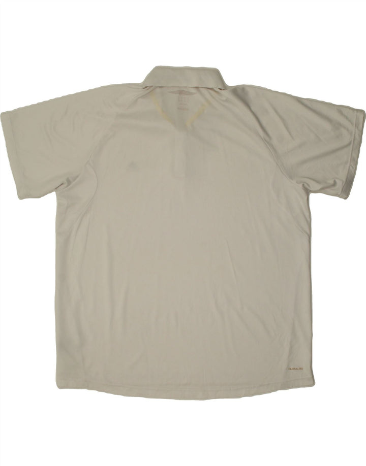 ADIDAS Mens Polo Shirt XL White Polyester Vintage Adidas and Second-Hand Adidas from Messina Hembry 