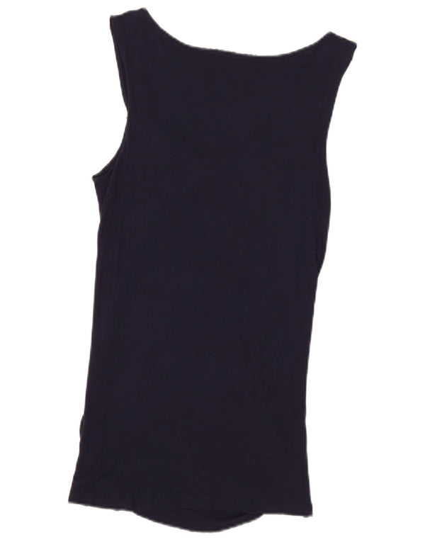 Guess Женская блузка без рукавов Top UK 8 Small Navy Blue