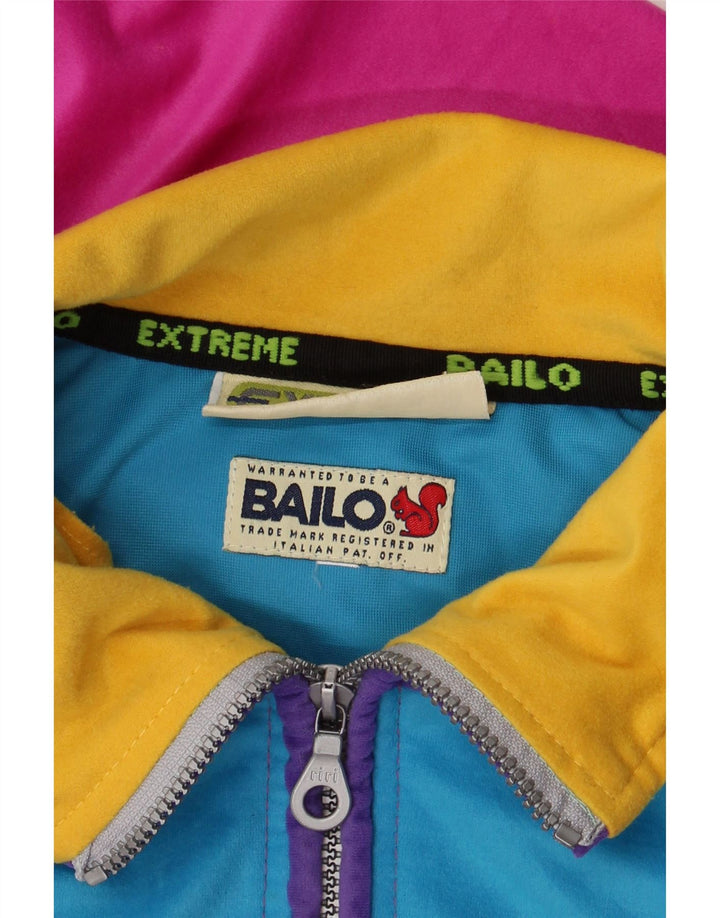 Мужской велюровый спортивный костюм Bailo, верхняя куртка среднего розового цвета с цветными блоками