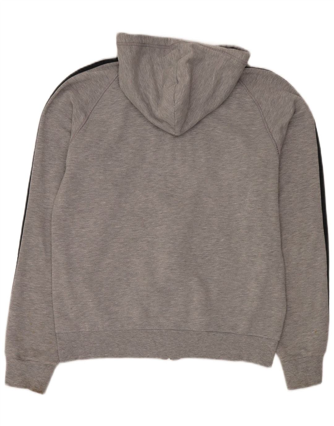 Мужской свитер с капюшоном на молнии Adidas, большой серый хлопок с крапинками