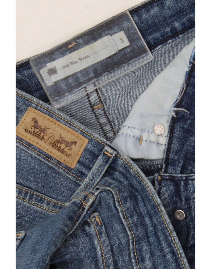 Женские джинсы скинни Levi's со средней посадкой США 8 Средний W30 L31 Синие