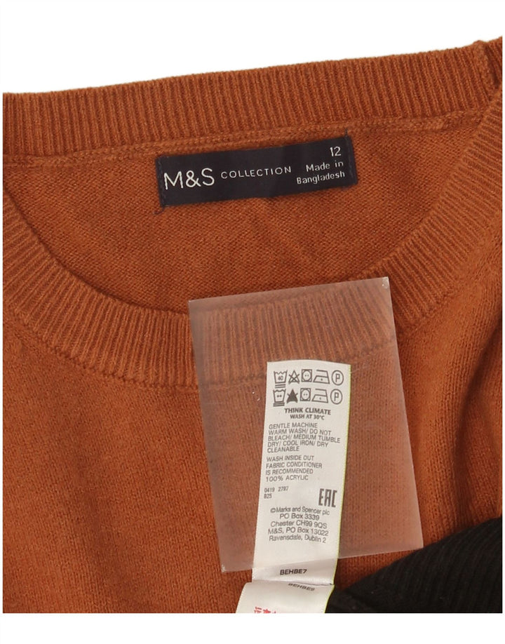 Женский джемпер с вырезом «лодочка» Marks & Spencer UK 12, средний разноцветный