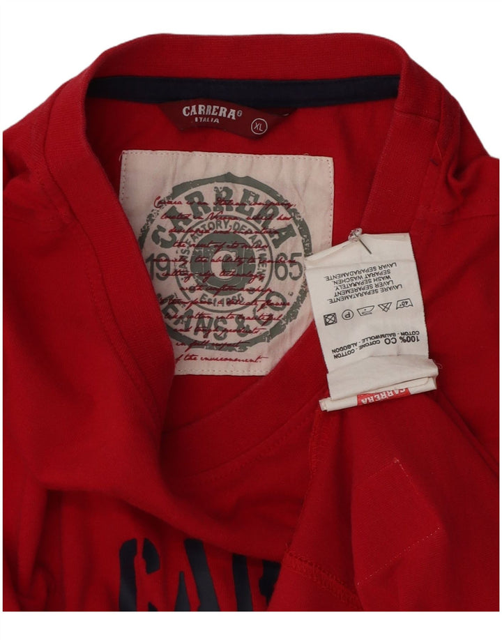Carrera Мужская футболка с рисунком Top XL Красный Хлопок