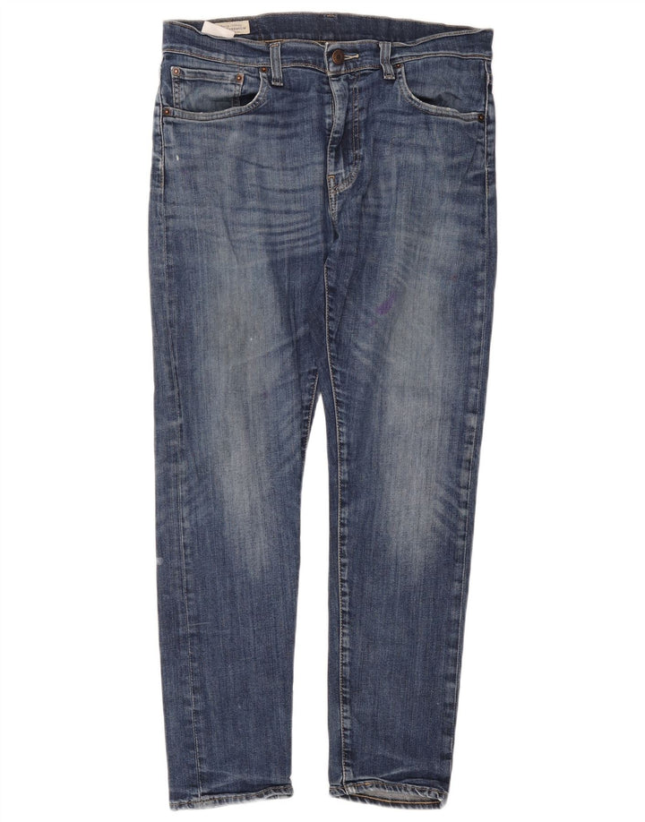 Мужские зауженные зауженные джинсы Levi's 512 W33 L30 синие, хлопок