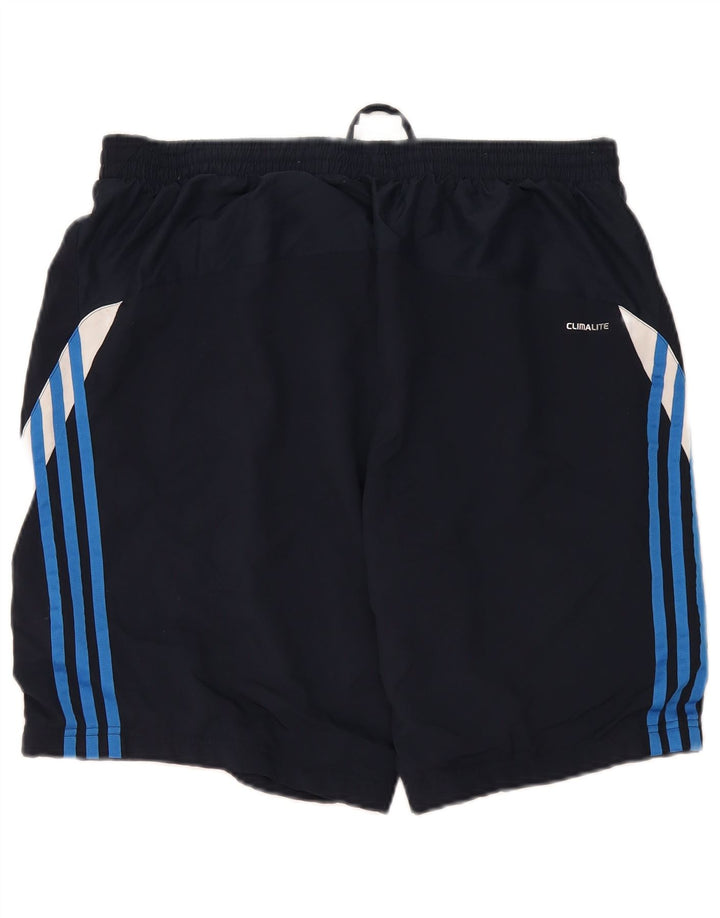 Мужские спортивные шорты Adidas XL темно-синие из полиэстера с цветными блоками