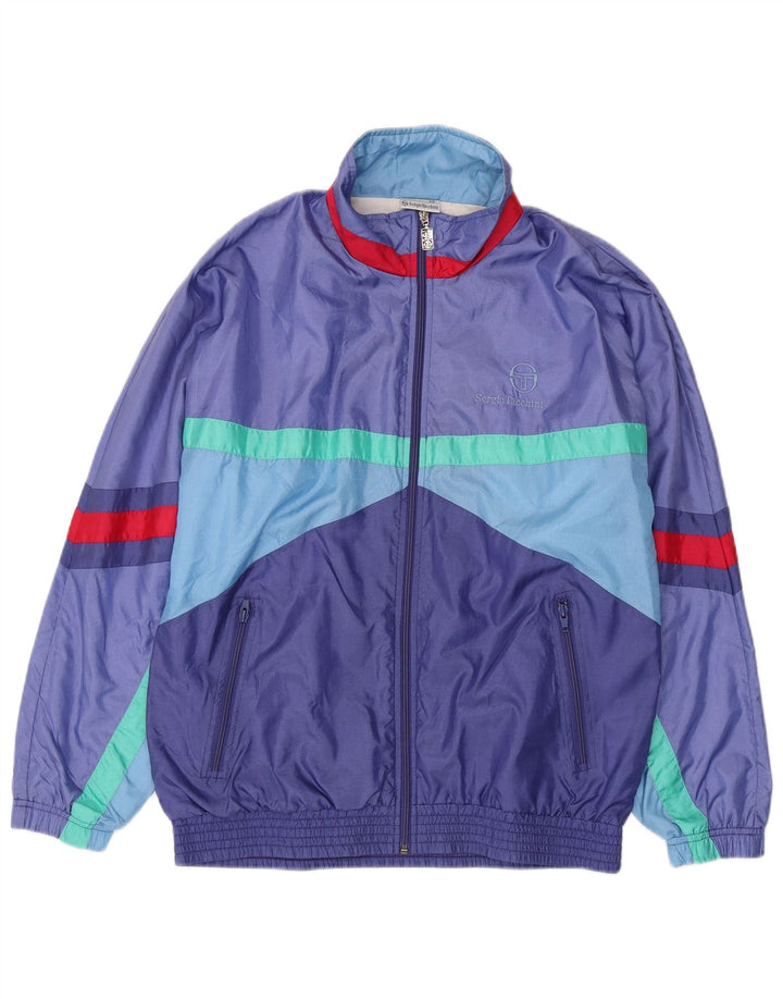 Мужской спортивный костюм Sergio Tacchini IT 46, маленький синий, полиамид с цветными блоками