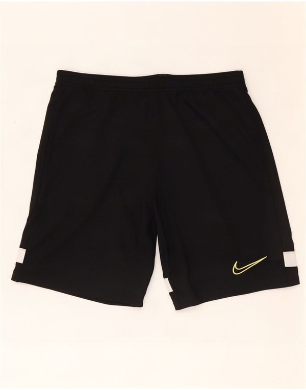 Мужские спортивные шорты Nike Dri Fit, маленькие черные полиэстер с цветными блоками