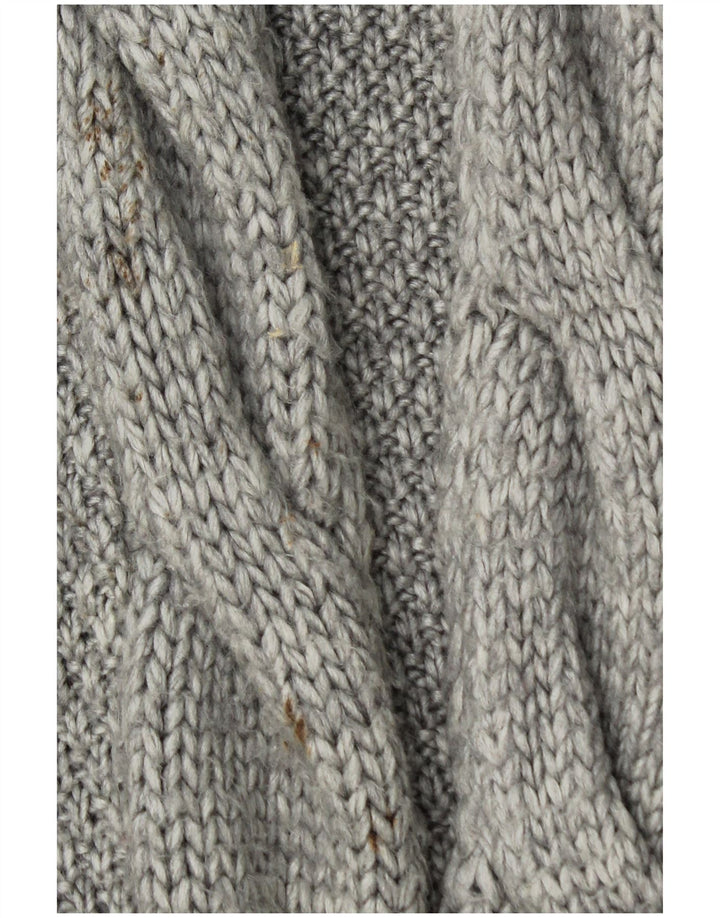 Женский удлиненный открытый кардиган Zara UK 14, средний серый цвет