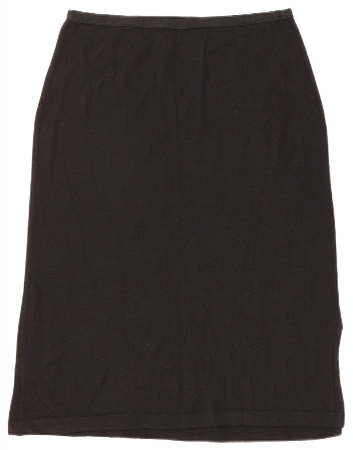 Винтажная женская юбка-трапеция W30, средняя черная