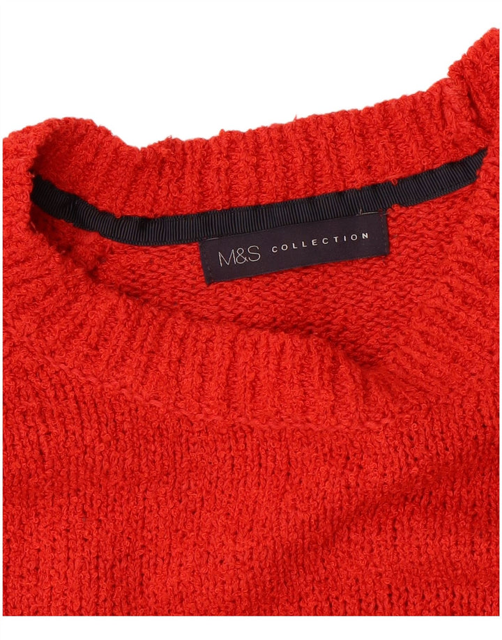 Женский джемпер с вырезом «лодочка» Marks & Spencer, Великобритания, 14, большой красный