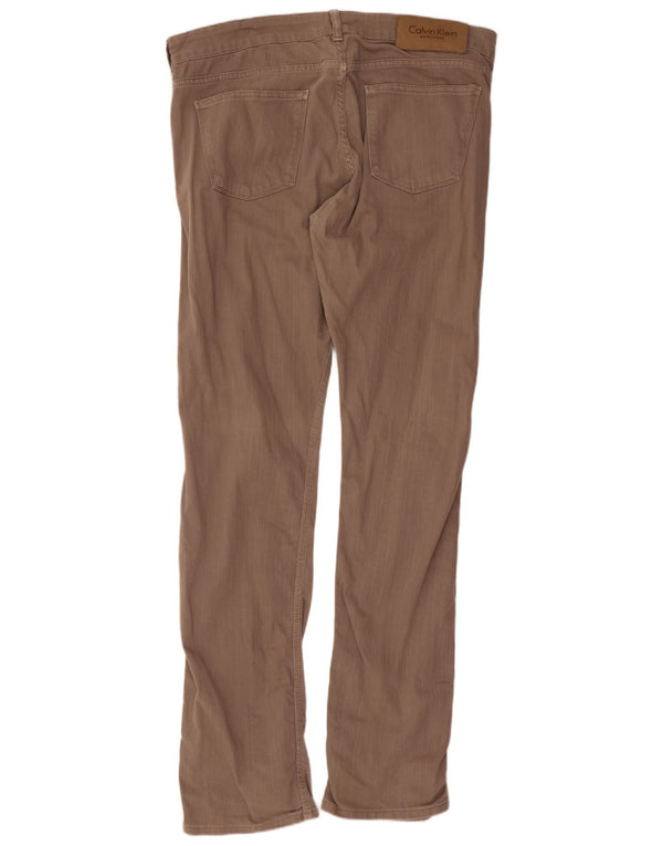 Мужские узкие джинсы Calvin Klein IT 52 XL W36 L33 Коричневые, хлопок