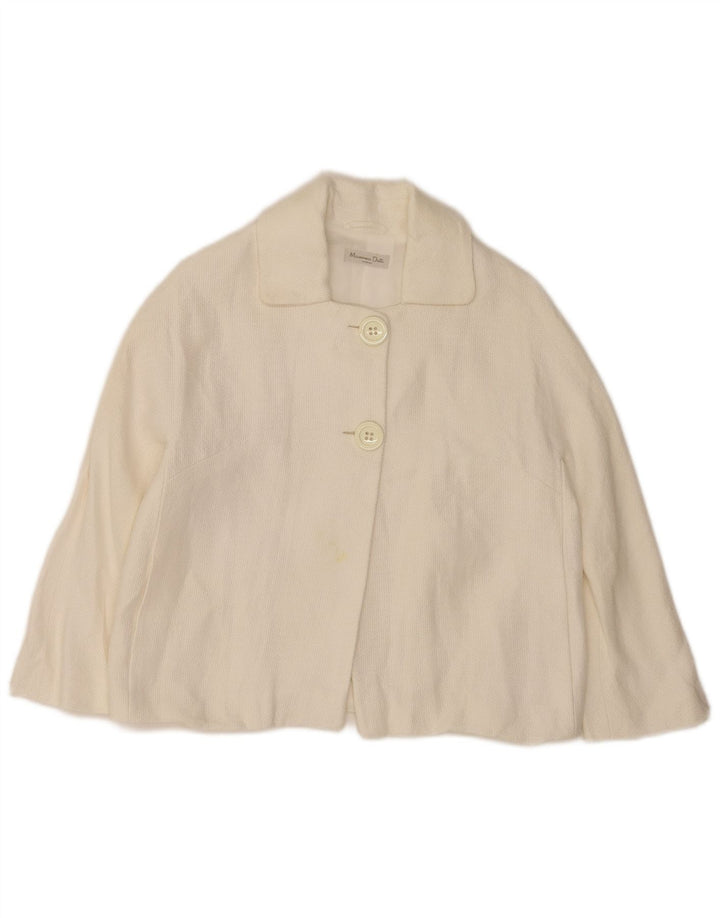 Massimo Dutti Женский укороченный пиджак на 2 пуговицах EU 38 Средний Белый