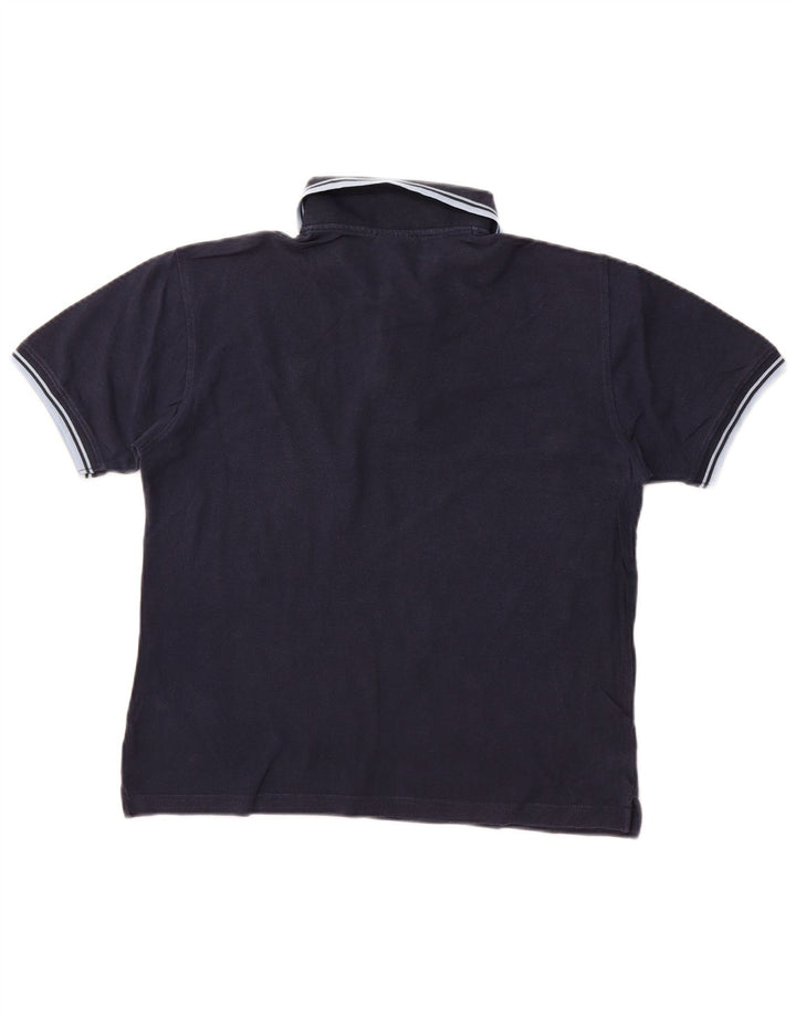 Мужская рубашка-поло Diadora, маленькая, темно-синяя, хлопок