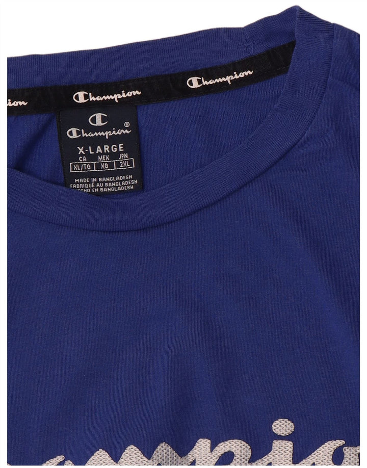 Мужская футболка с рисунком Champion Top XL, синяя