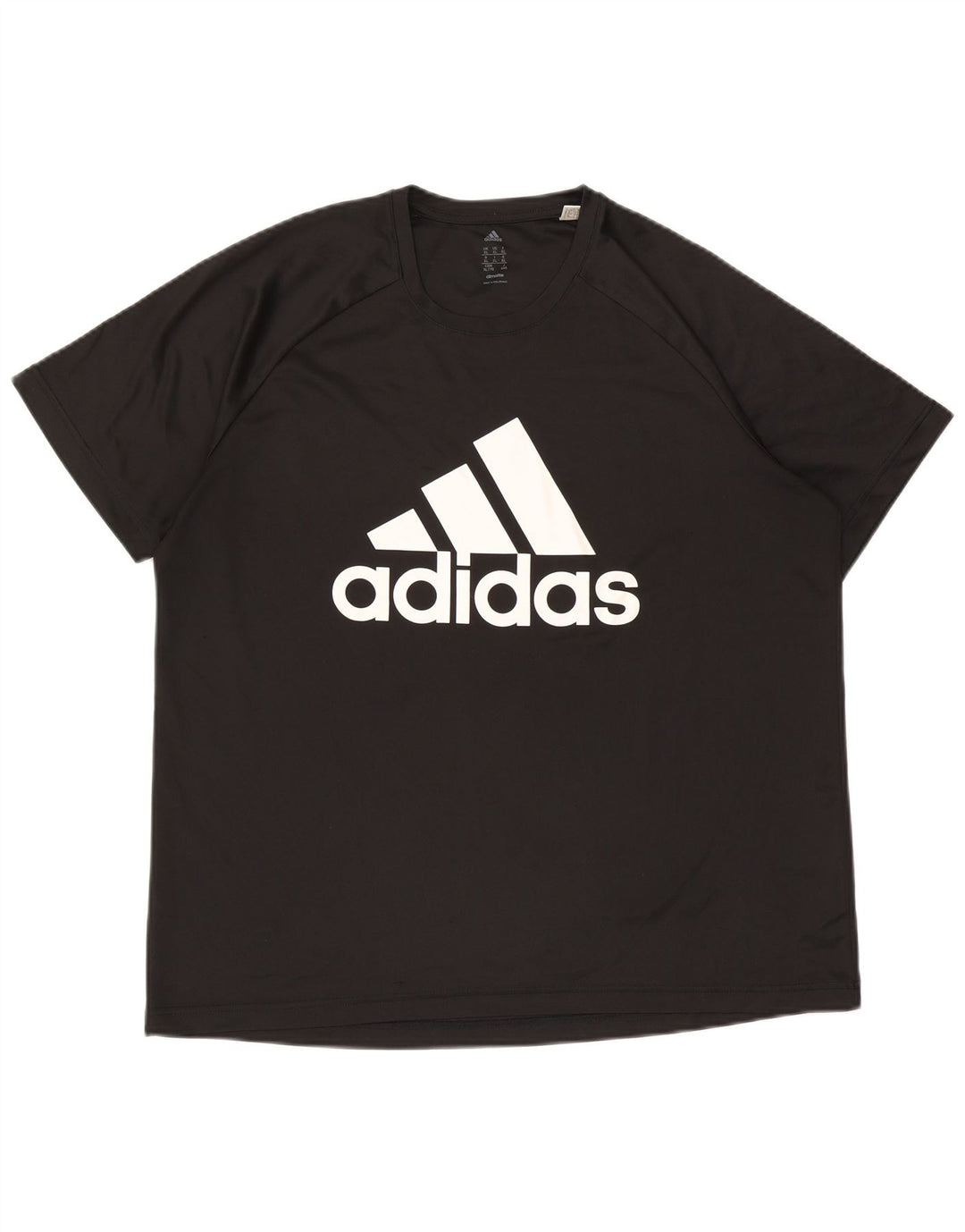 Мужская футболка Adidas Climalite с рисунком Top XL, черный полиэстер