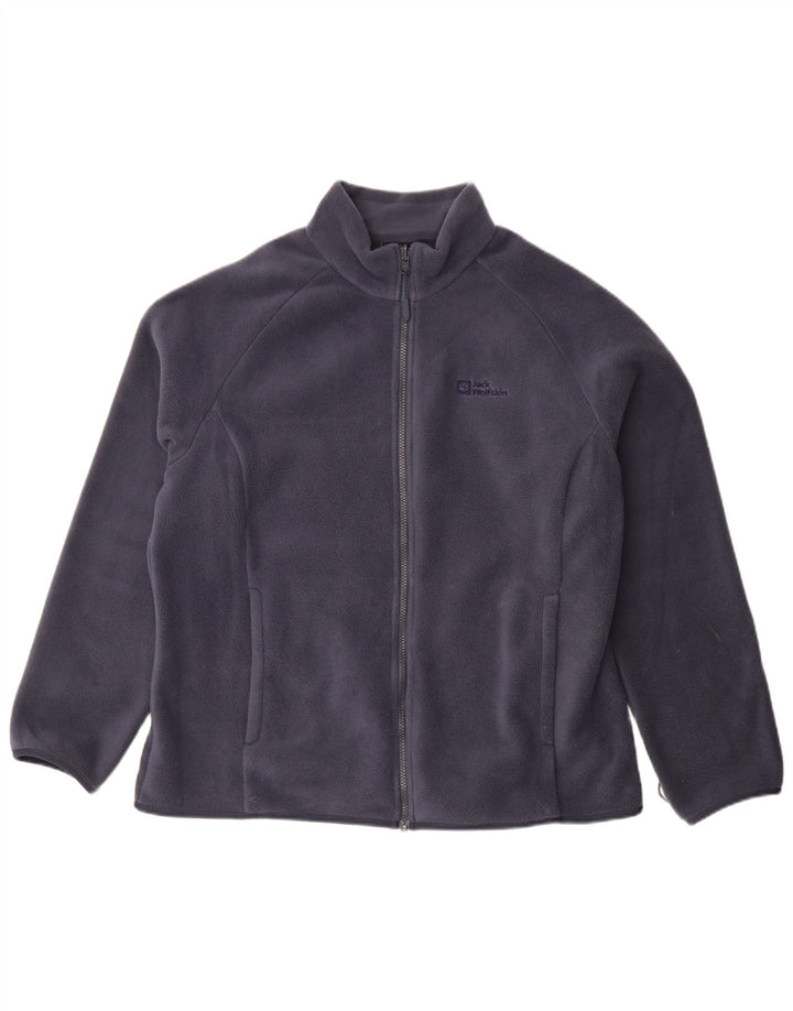 Женская флисовая куртка Jack Wolfskin UK 20 2XL темно-синего цвета из полиэстера