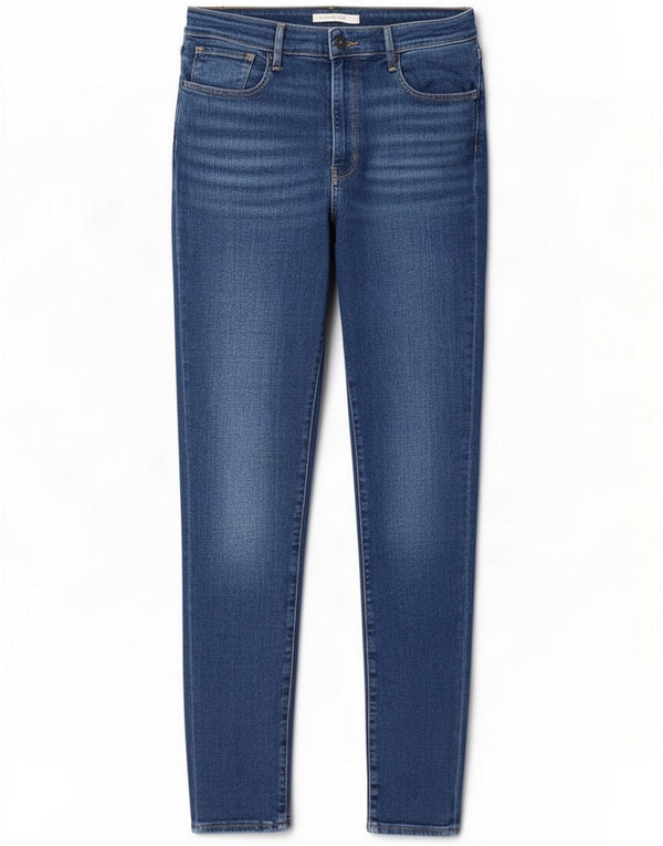 Женские джинсы скинни Levi's 721 с высокой посадкой W32 L30, синий хлопок