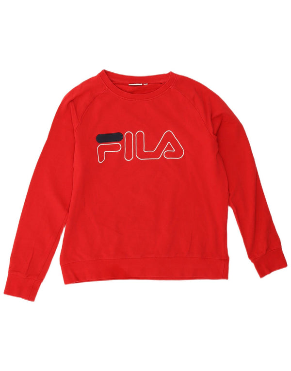 Женский свитер с рисунком Fila UK 14, средний красный