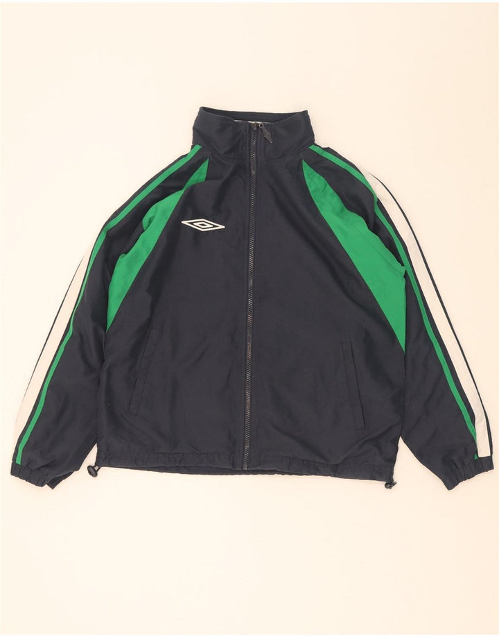 Мужской спортивный костюм Umbro, верхняя куртка, маленький темно-синий, полиэстер с цветными блоками