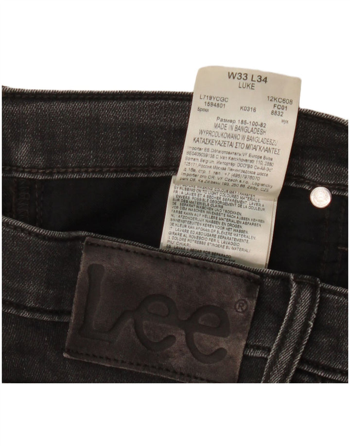 Мужские джинсы Lee Luke Slim W33 L27, черный хлопок