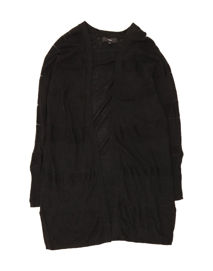 MOSSIMO Womens Longline Open Cardigan Sweater UK 14 Medium Black Acrylic Vintage Mossimo and Second-Hand Mossimo from Messina Hembry 