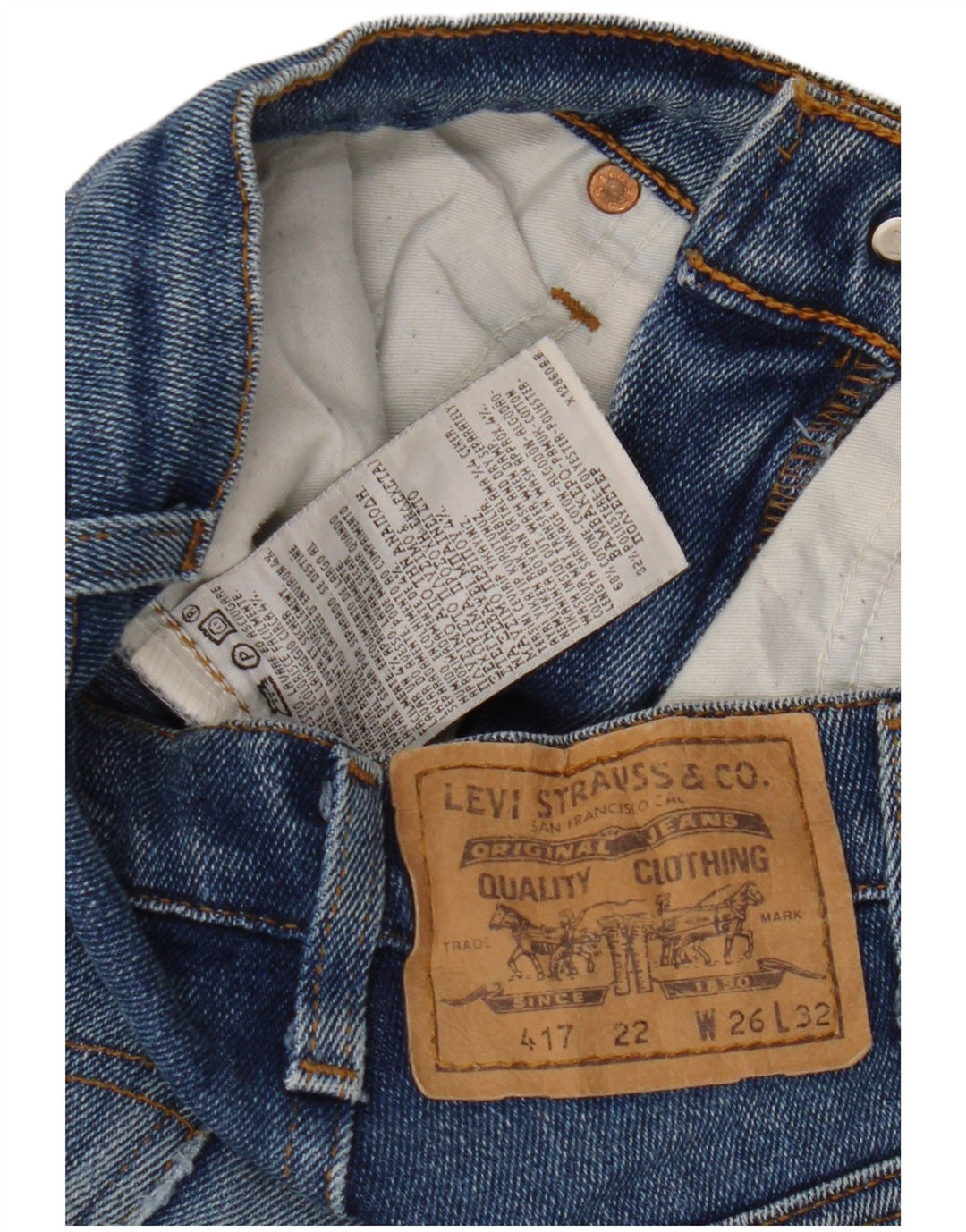 Женские джинсы LEVI'S 417 Bootcut W26 L32 Синие, хлопок