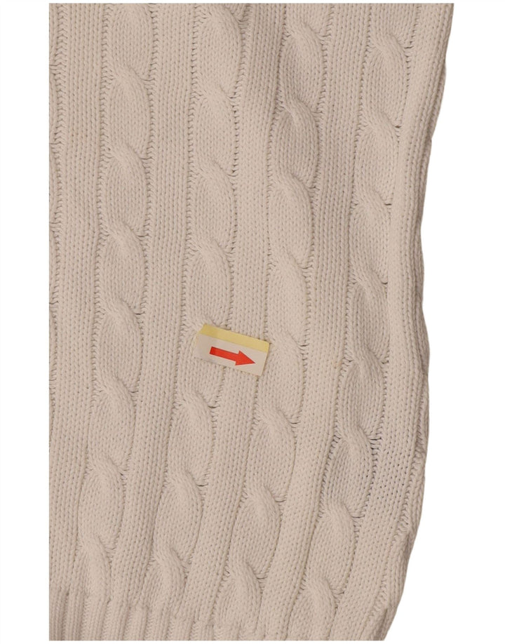 Женский джемпер с v-образным вырезом Ralph Lauren UK 12, средний белый хлопок, белый цвет