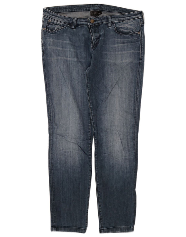 Женские узкие джинсы Emporio Armani W30 L28, синий хлопок
