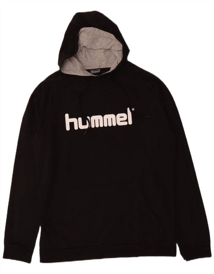 HUMMEL Мужской джемпер с капюшоном с рисунком XL, черный хлопок