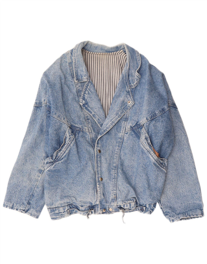 Винтажная мужская джинсовая куртка UK 42 XL, синяя