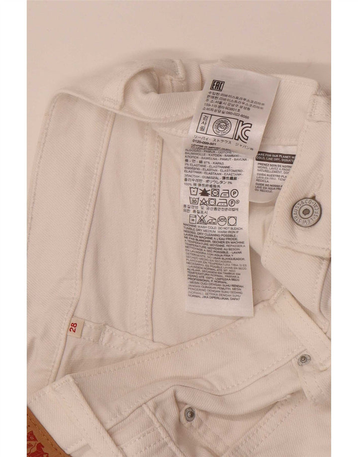 Женские джинсовые шорты Levi's W28, средний белый хлопок, хлопок