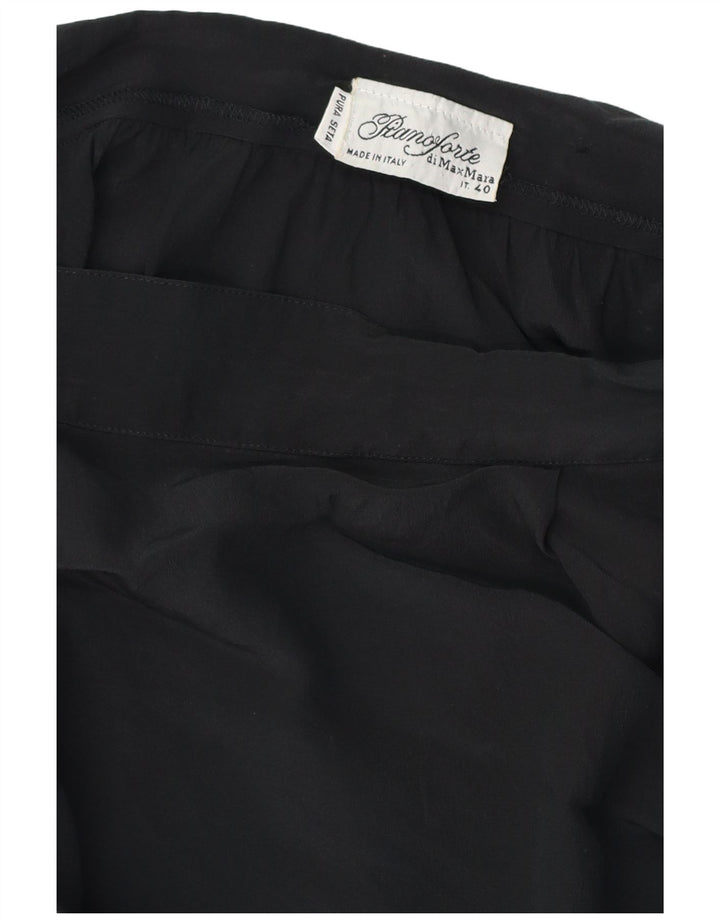 MAX MARA Женская асимметричная юбка с запахом Pianoforte IT 40 Small W28 Черная