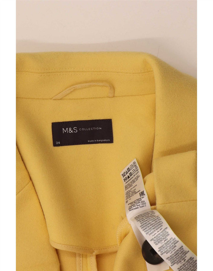 Женское пальто Marks & Spencer UK 24 4XL Желтый хлопок