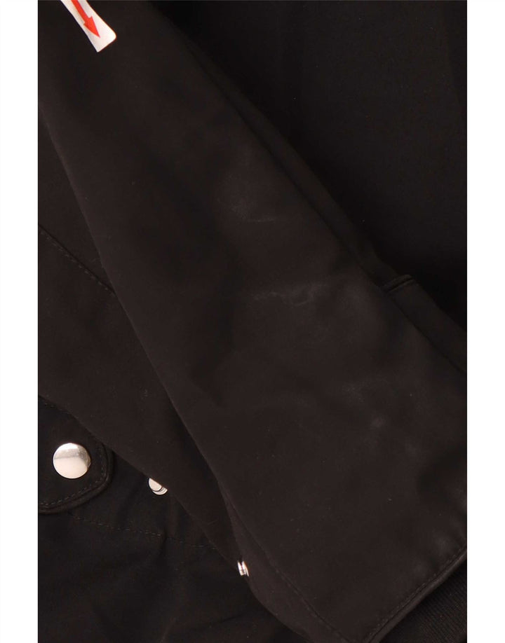 Женская парка Zara с капюшоном UK 18 XL, черный полиэстер