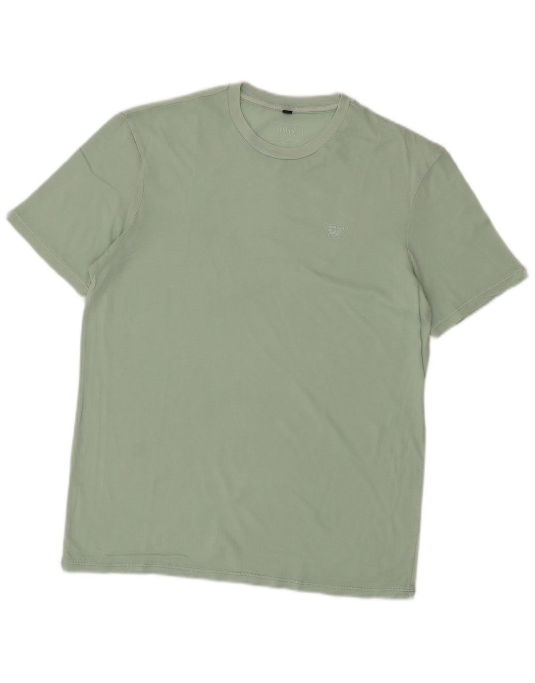 ARMANI JEANS Мужская футболка Top Small Green Cotton
