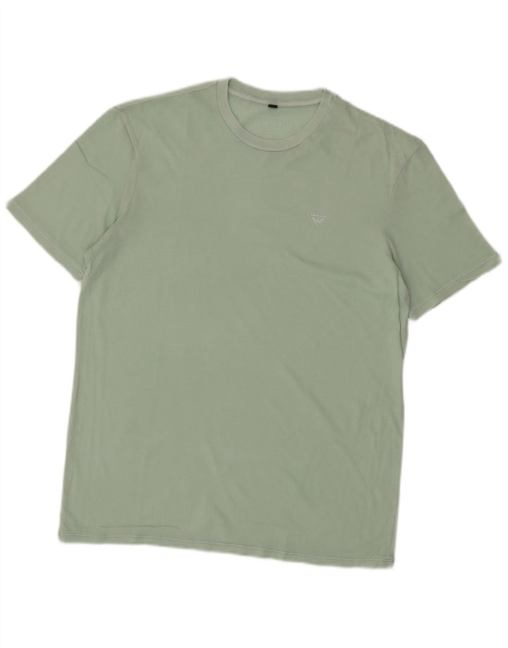 ARMANI JEANS Мужская футболка Top Small Green Cotton