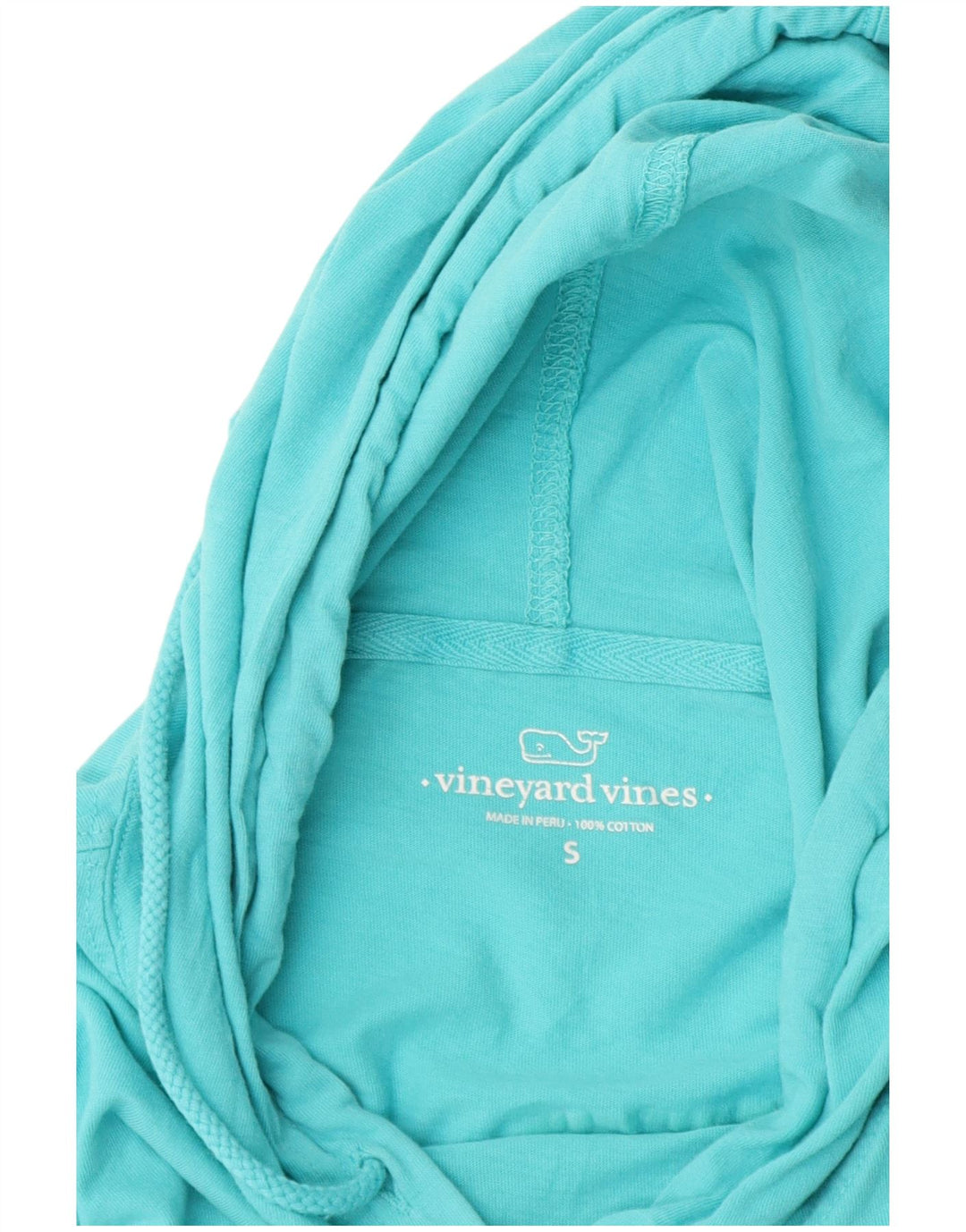 VINEYARD VINES Женский топ с капюшоном и графическим рисунком, с длинными рукавами, Великобритания, 10, маленький синий