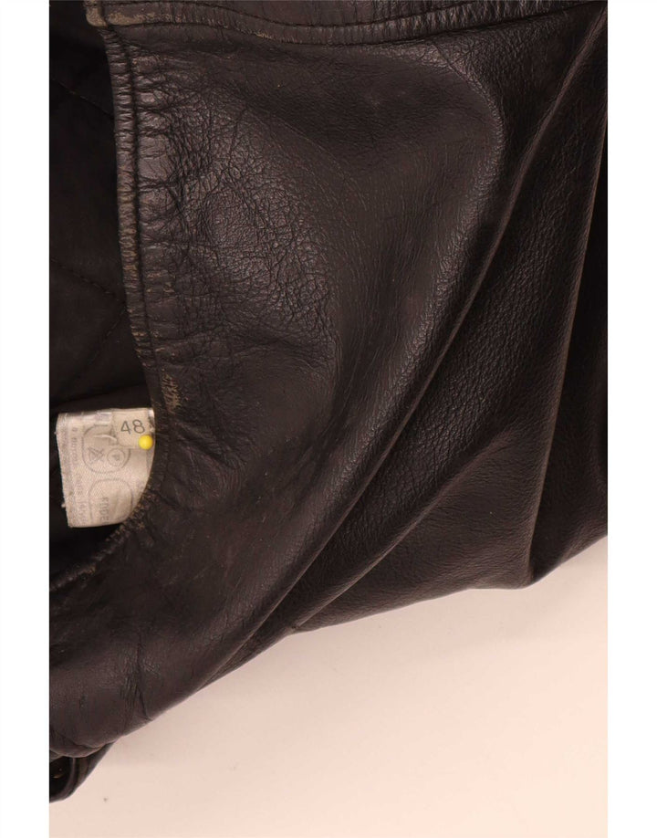 Винтажная мужская кожаная куртка IT 48 Medium Black