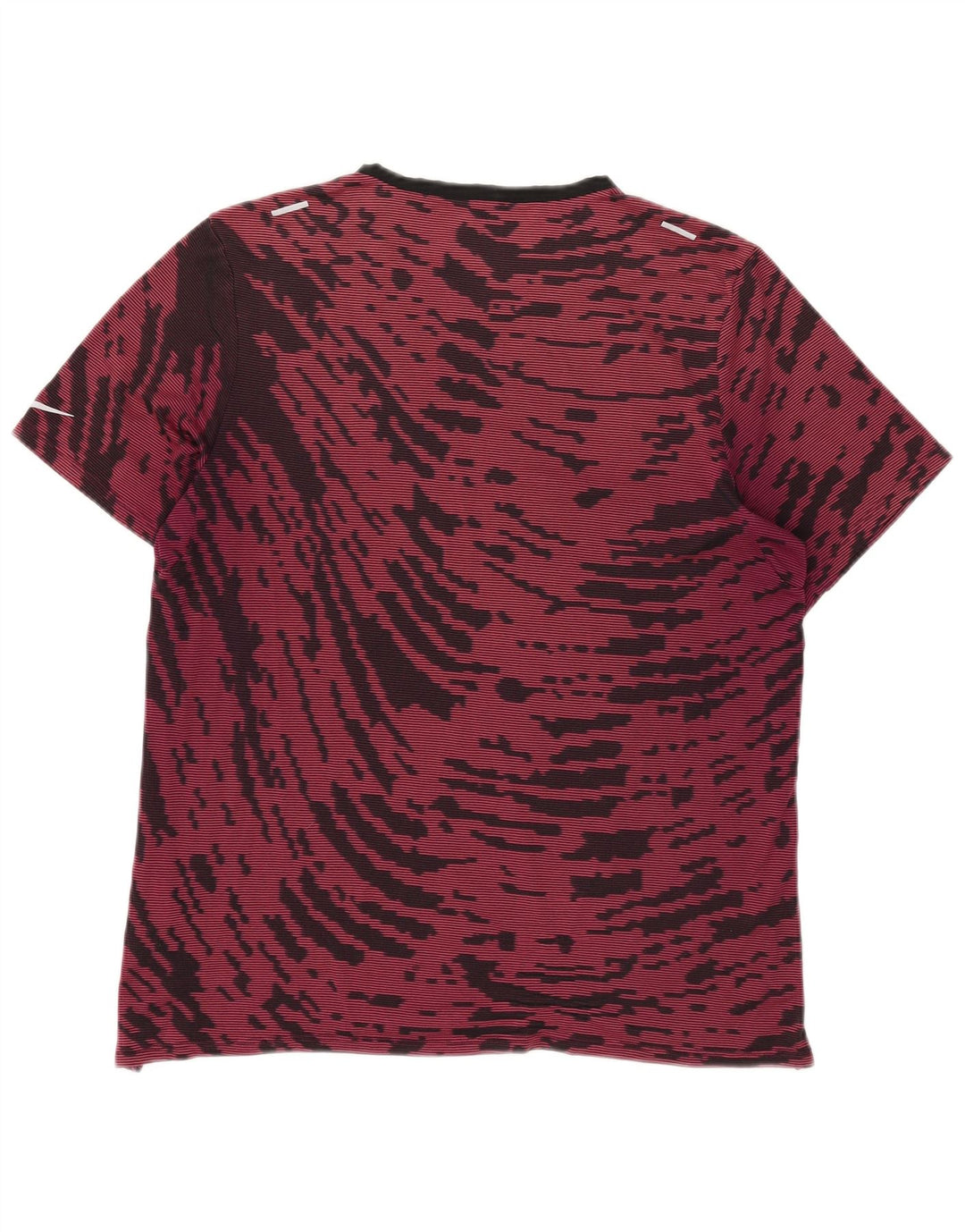 Мужская футболка Nike Dri Fit, большой бордовый полиэстер с принтом тай-дай