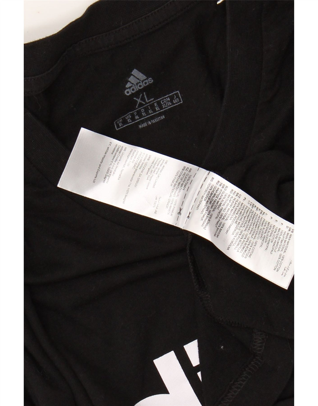 Мужская футболка с рисунком ADIDAS Top XL, черный хлопок