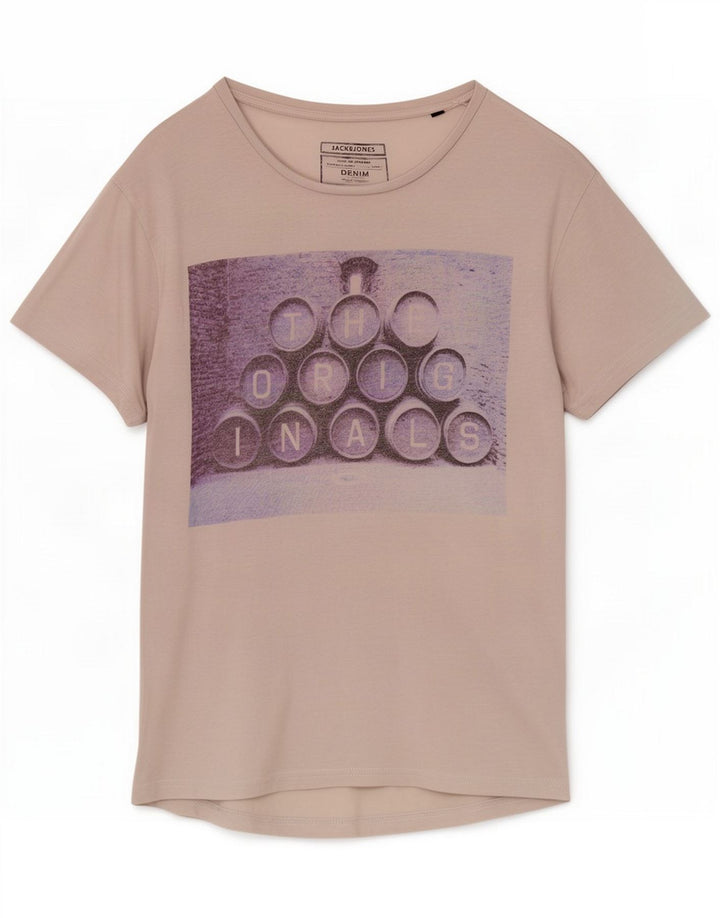 Мужская футболка с рисунком Jack & Jones, средний серый