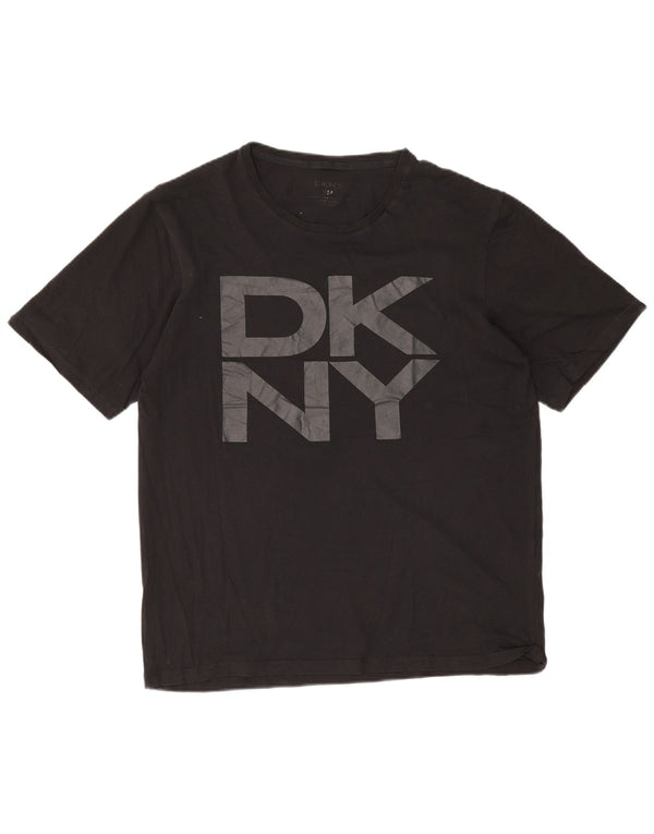 Dkny Мужская футболка с рисунком Топ среднего размера, черный хлопок