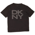 Dkny Мужская футболка с рисунком Топ среднего размера, черный хлопок