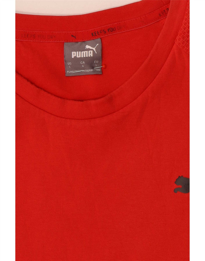 Мужской топ с длинным рукавом Puma, большой красный