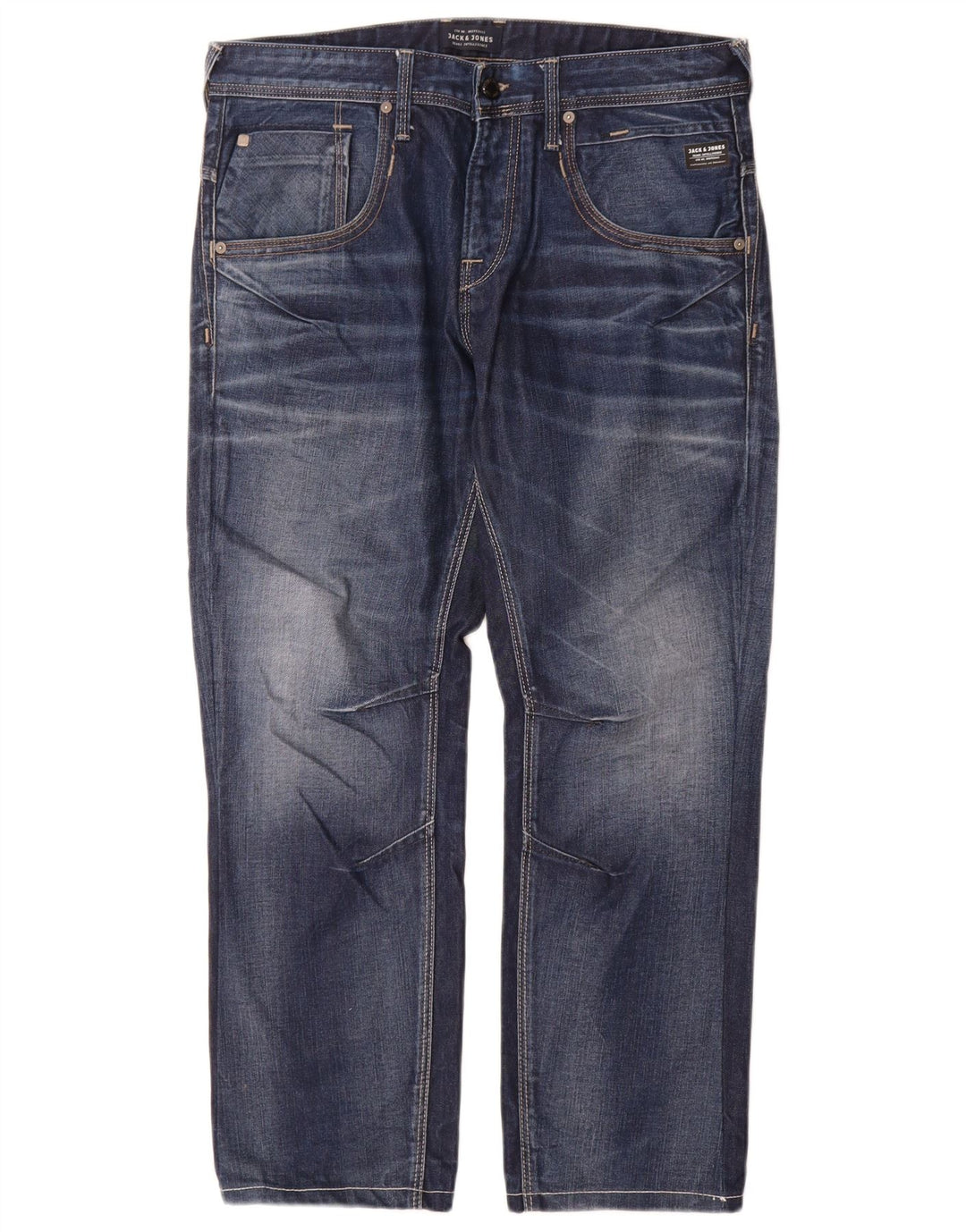 Мужские прямые джинсы Jack & Jones W32 L30 синие, хлопок