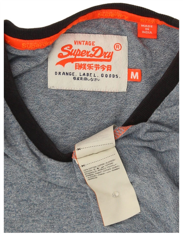 Мужская футболка Superdry Top из хлопка среднего синего цвета с крапинками